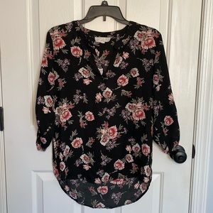 Dark Floral Blouse